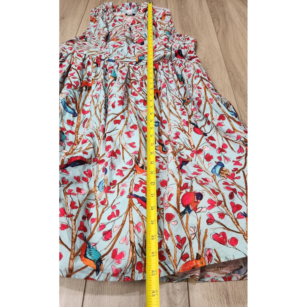 Retrolicious Women 3X Bird Print Fit Flare Spring Dress Side Zip 100% Cotton USA - Picture 12 of 12